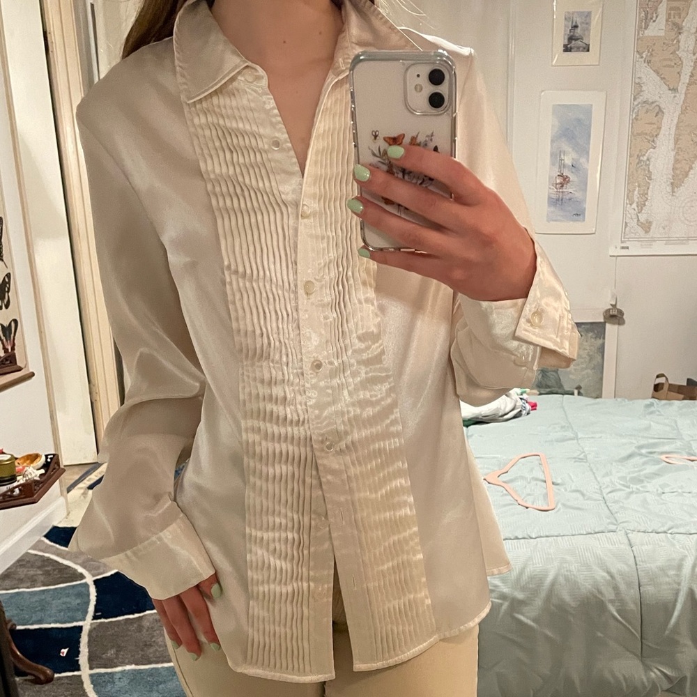 Beautiful Pearl Silk Blouse